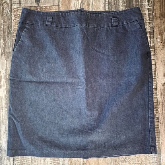 New York Clothing Company NYCC Blue Denim Pencil Skirt size 16w - Picture 2 of 5